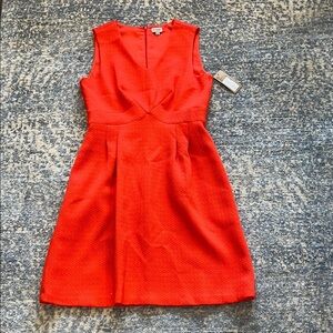 Elegant Vermillion Sleeveless Dress